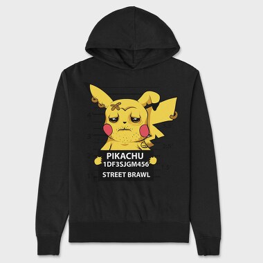 Pikachu Mugshot, Hanorac Oversize Barbati (Unisex)