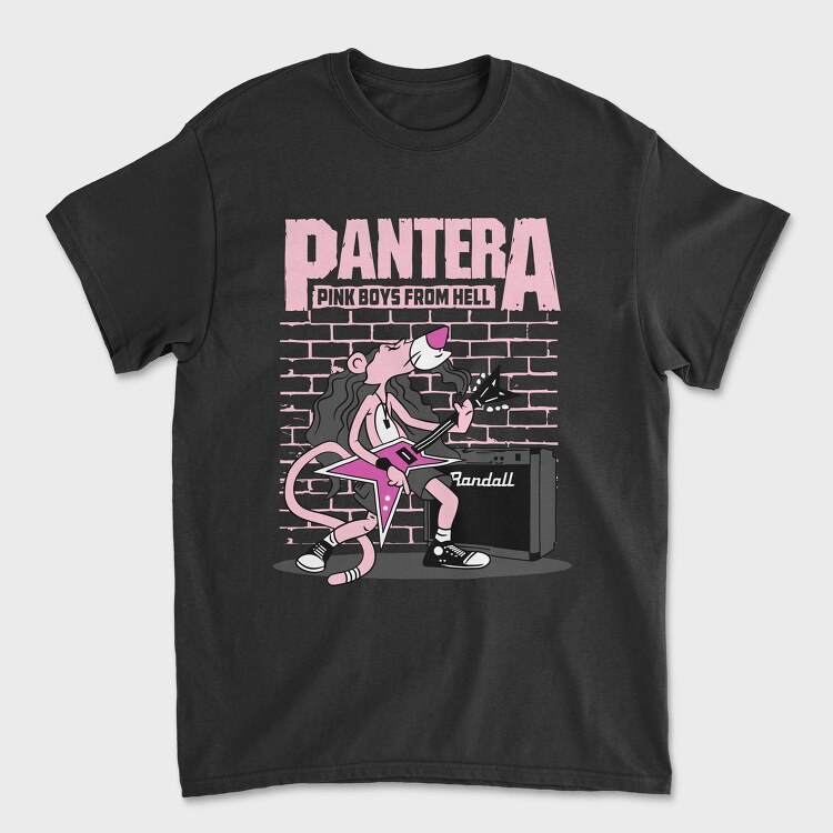 Pink Pantera Guitar, Tricou Barbati (Unisex)