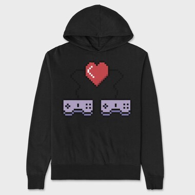Pixelated Love, Hanorac Oversize Barbati (Unisex)
