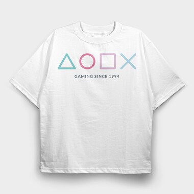 Playstation Icons, Tricou Oversize Barbati (Unisex)