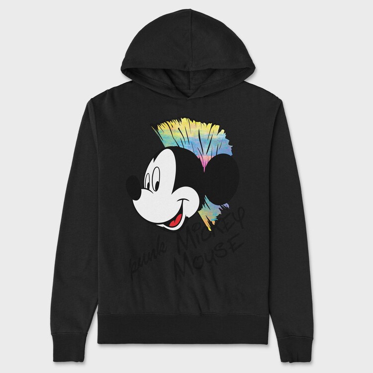 Punk Mickey Mouse, Hanorac Oversize Barbati (Unisex)
