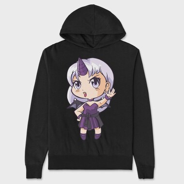 Purple Unicorn Girl, Hanorac Oversize Barbati (Unisex)