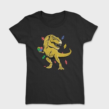 Puzzle Pie T Rex, Tricou Femei