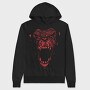 Red Scream Face, Hanorac Oversize Barbati (Unisex)