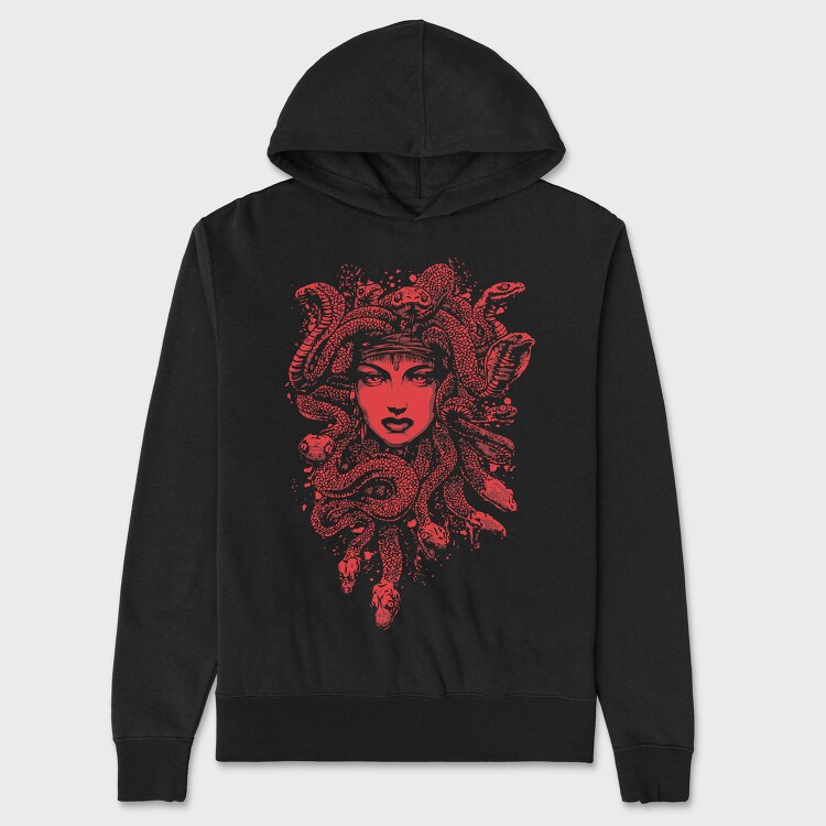 Red Snake Queen, Hanorac Oversize Barbati (Unisex)