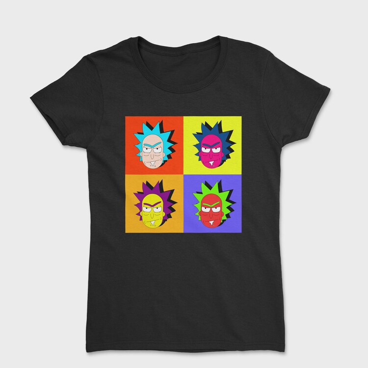 Rick And Morty Pop Art, Tricou Femei