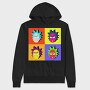 Rick And Morty Pop Art, Hanorac Oversize Barbati (Unisex)