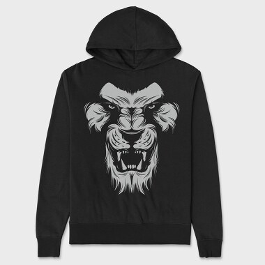 Roaring Lion Face, Hanorac Oversize Barbati (Unisex)