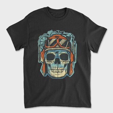 Skull Aviator Goggles, Tricou Barbati (Unisex)