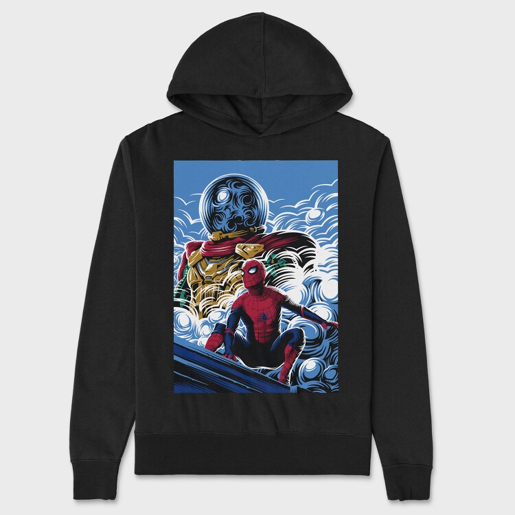 Spiderman Moon Wave, Hanorac Oversize Barbati (Unisex)