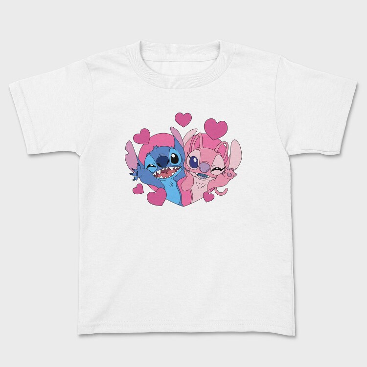 Stitch Love Heart, Tricou Copii