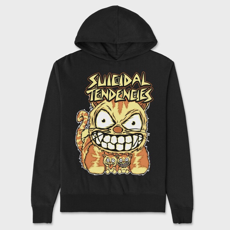 Suicidal Cat Grin, Hanorac Oversize Barbati (Unisex)