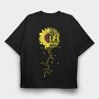 Sunflower Smile Life, Tricou Oversize Barbati (Unisex)