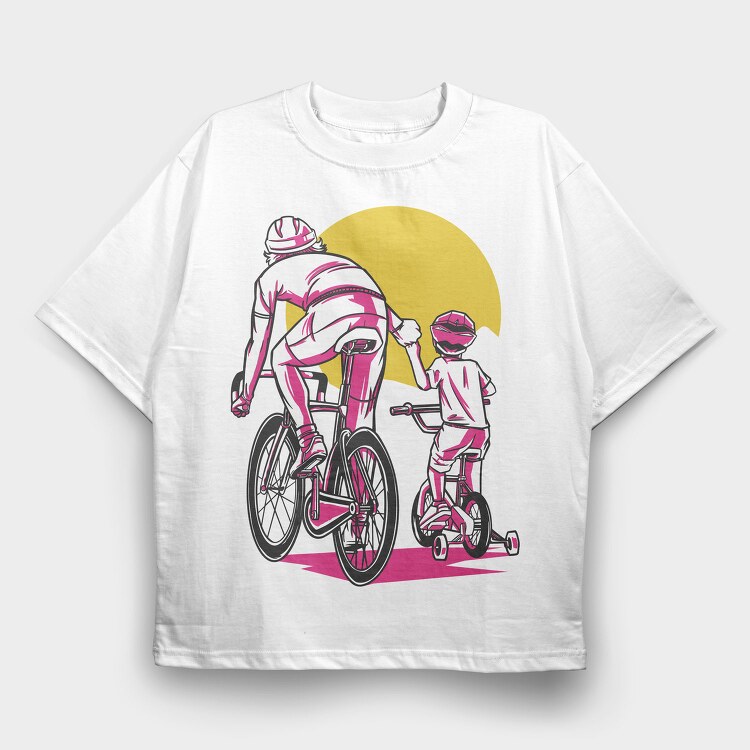 Sunset Ride Duo, Tricou Oversize Barbati (Unisex)