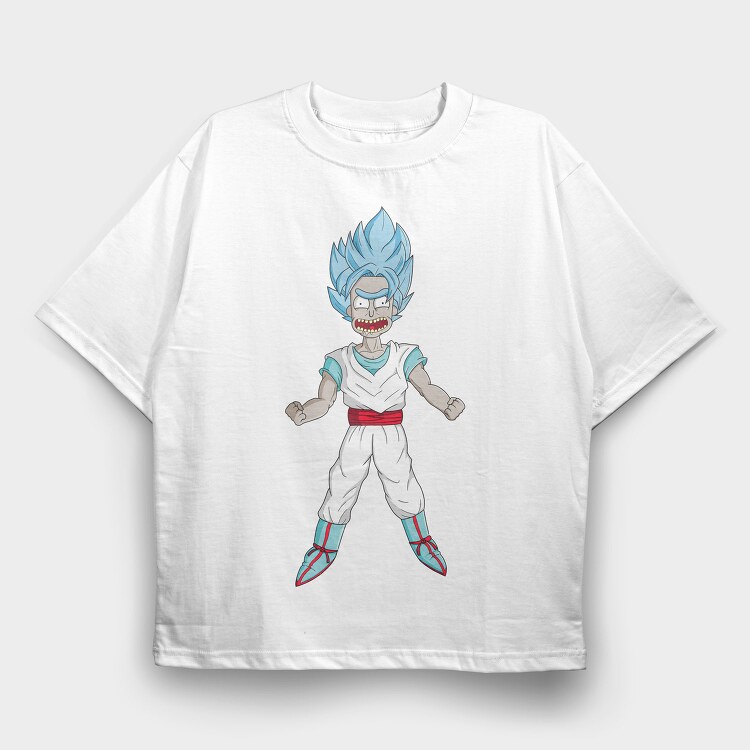 Super Saiyan Rick, Tricou Oversize Barbati (Unisex)