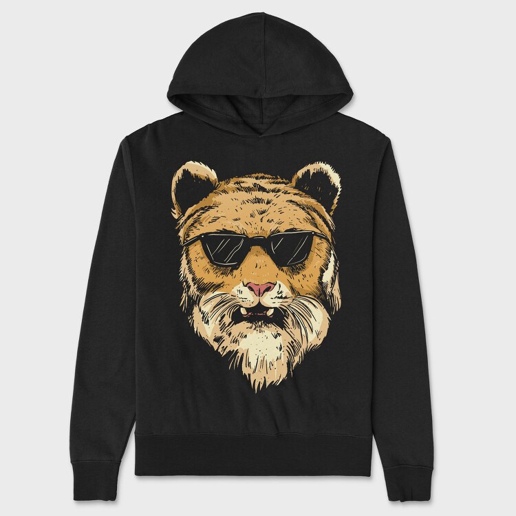 Teddy Bear Glasses, Hanorac Oversize Barbati (Unisex)