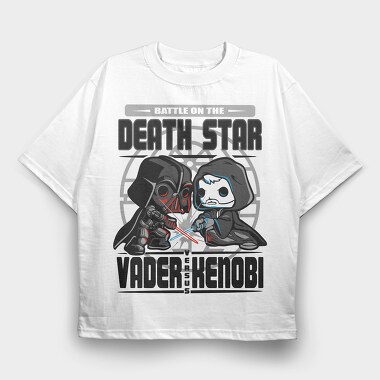 Vader Vs Kenobi, Tricou Oversize Barbati (Unisex)