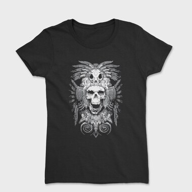 Warrior Skull Feathers, Tricou Femei