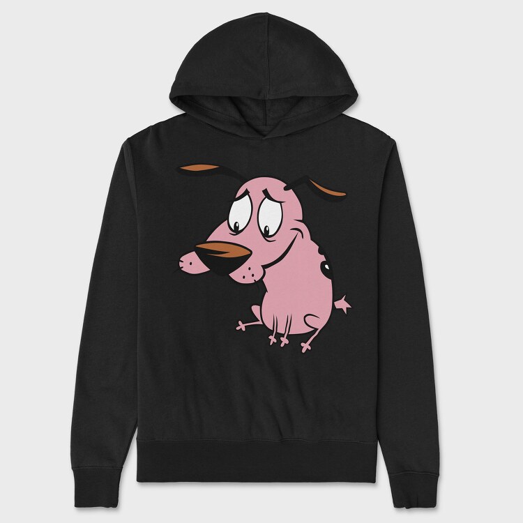 Hanorac Barbati (Unisex), Cartoon Retro Courage the Cowardly Dog 4