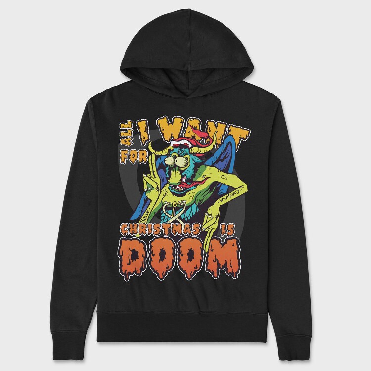 Christmas Doom, Hanorac Oversize Barbati (Unisex)