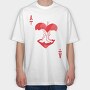 Ace Of Hearts, Tricou Oversize Barbati (Unisex)