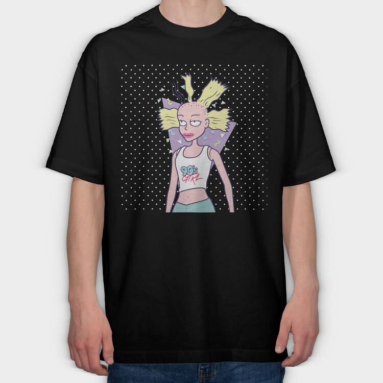 Nineties Girl, Tricou Oversize Barbati (Unisex)