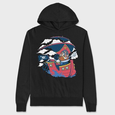 Pirate Cartoon, Hanorac Oversize Barbati (Unisex)