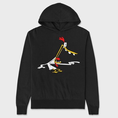 Cartoon Retro Cow and Chicken 4, Hanorac Oversize Barbati (Unisex)