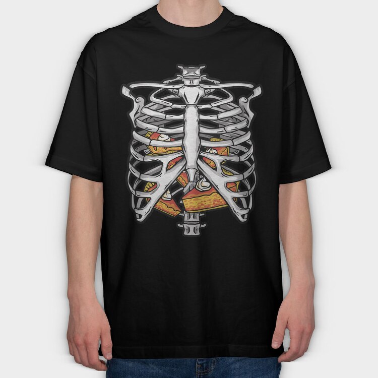 Ribs And Pizza, Tricou Oversize Barbati (Unisex)