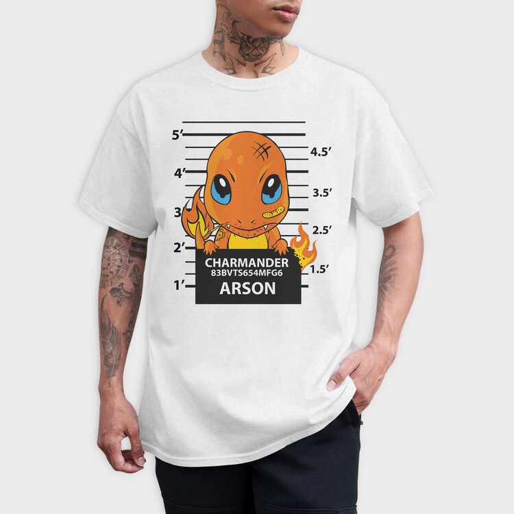 Charmander Mugshot, Tricou Barbati (Unisex)