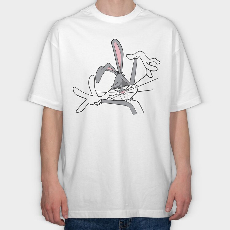 Angry Bugs Bunny, Tricou Oversize Barbati (Unisex)