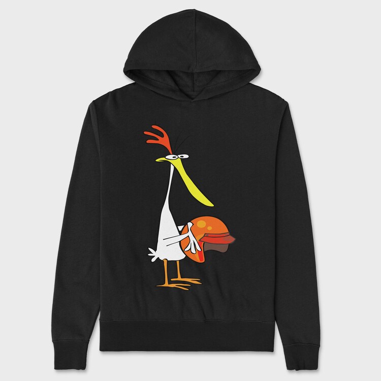 Hanorac Barbati (Unisex), Cartoon Retro Cow and Chicken 5