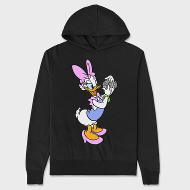 Cartoon Retro Daisy Duck 2, Hanorac Oversize Barbati (Unisex)