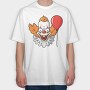 Clown Balloon Scream, Tricou Oversize Barbati (Unisex)