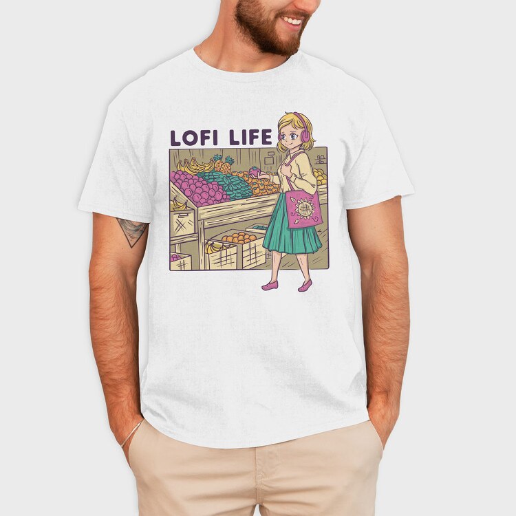 Lofi Market Life, Tricou Barbati (Unisex)