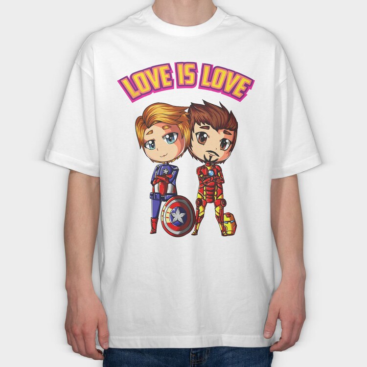 Love Is Love, Tricou Oversize Barbati (Unisex)