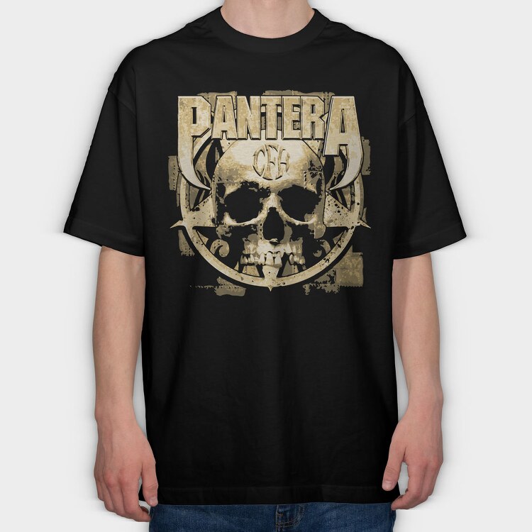 Pantera Skull, Tricou Oversize Barbati (Unisex)