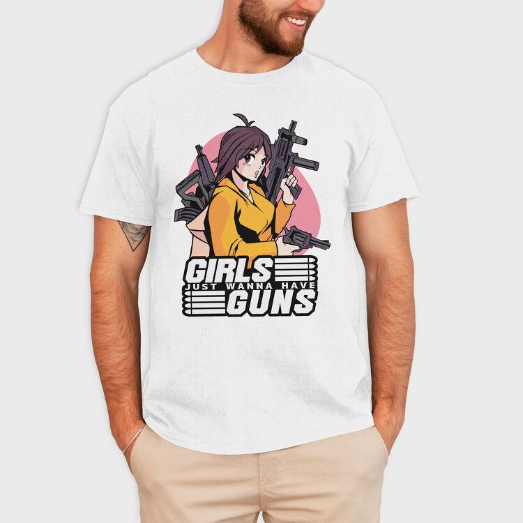Girl Power Guns, Tricou Barbati (Unisex)