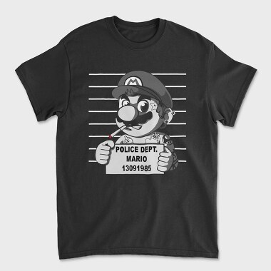 Police Dept Mario Bros, Tricou Barbati (Unisex)