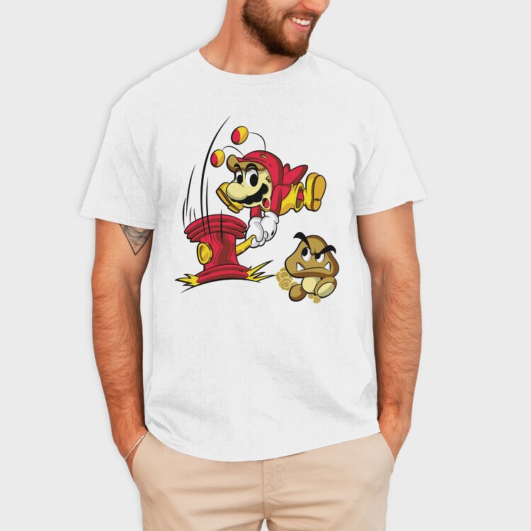 Mario Fire Hydrant, Tricou Barbati (Unisex)