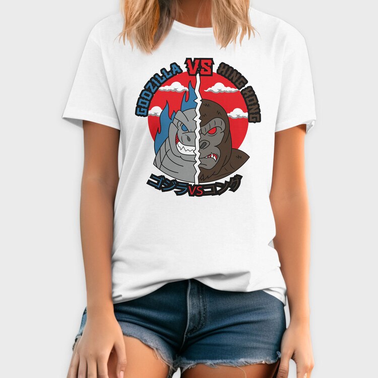 Godzilla Vs King Kong, Tricou Barbati (Unisex)