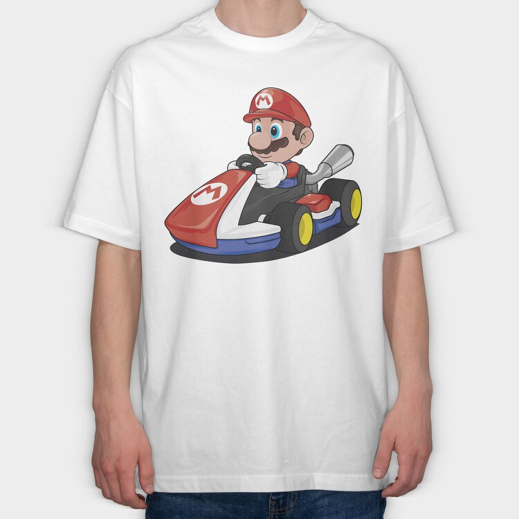 Mario Kart Race, Tricou Oversize Barbati (Unisex)