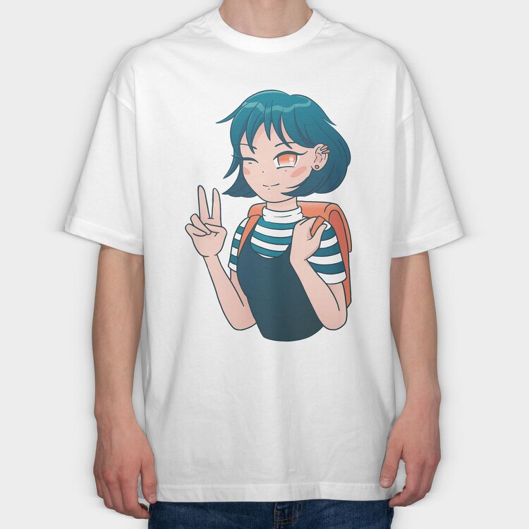 Peaceful Sailor, Tricou Oversize Barbati (Unisex)