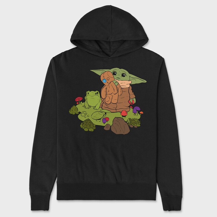 Baby Yoda 16, Hanorac Oversize Barbati (Unisex)