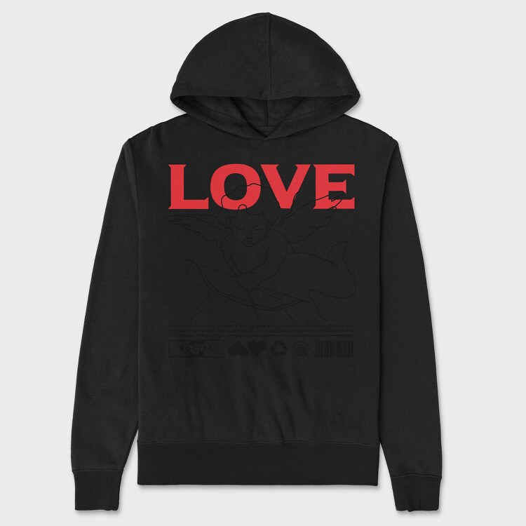 Love 1, Hanorac Oversize Barbati (Unisex)