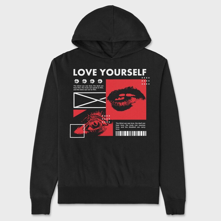 Love Yourself 2, Hanorac Oversize Barbati (Unisex)