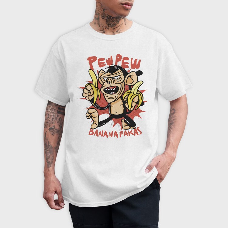 Pew Pew Banana, Tricou Barbati (Unisex)