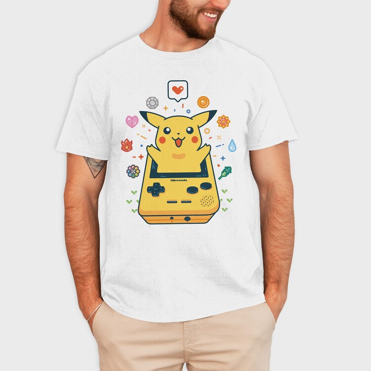 Pikachu Gameboy Nostalgia, Tricou Barbati (Unisex)