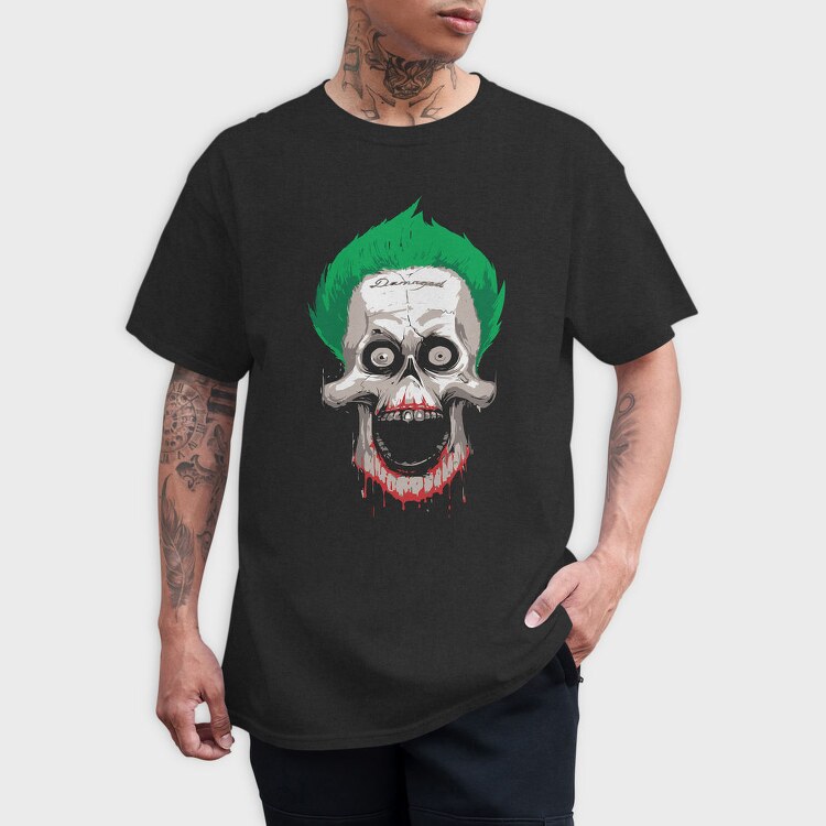 Damaged Joker, Tricou Barbati (Unisex)
