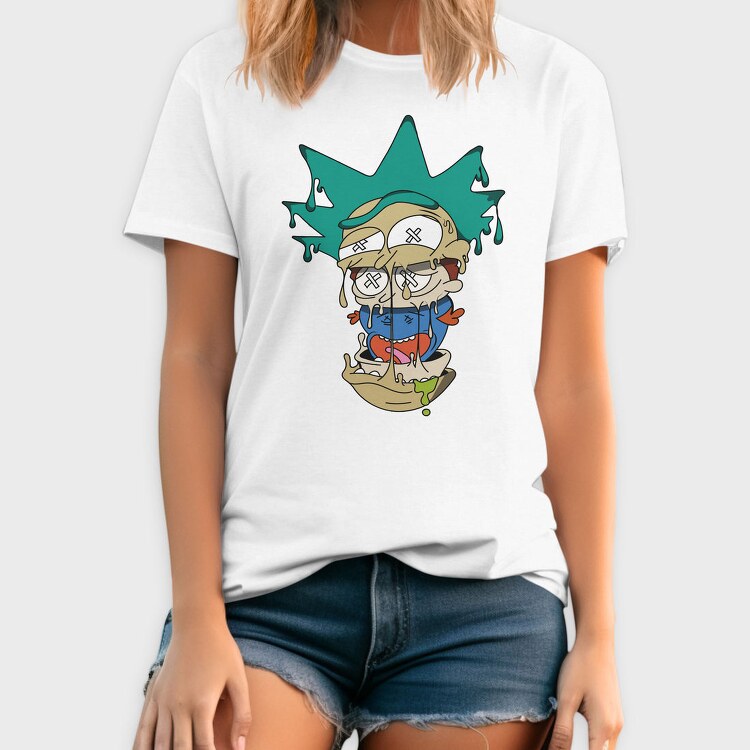 Melting Rick, Tricou Barbati (Unisex)
